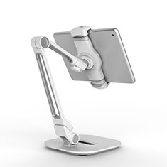Universal Faltbare Ständer Tablet Halter Halterung Flexibel T44 für Apple iPad 10.2 (2019) Silber