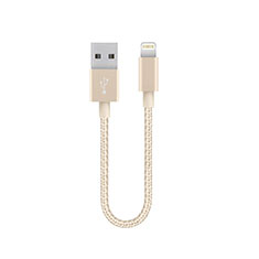 USB Ladekabel Kabel 15cm S01 für Apple iPad Pro 11 (2020) Gold