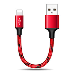 USB Ladekabel Kabel 25cm S03 für Apple iPad Air 10.9 (2020) Rot