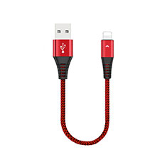 USB Ladekabel Kabel 30cm D16 für Apple iPad New Air (2019) Rot