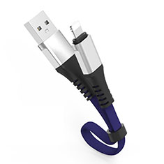 USB Ladekabel Kabel 30cm S04 für Apple iPad Air 4 10.9 (2020) Blau