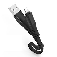 USB Ladekabel Kabel 30cm S04 für Apple iPhone SE (2020) Schwarz