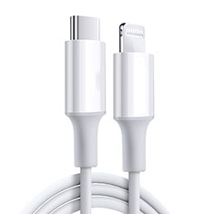 USB Ladekabel Kabel C02 für Apple iPad 10.2 (2020) Weiß