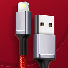 USB Ladekabel Kabel C03 für Apple iPhone X Rot