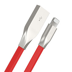 USB Ladekabel Kabel C05 für Apple iPhone Xs Rot