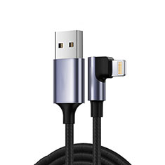 USB Ladekabel Kabel C10 für Apple New iPad 9.7 (2017) Schwarz