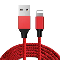 USB Ladekabel Kabel D03 für Apple iPhone 12 Pro Rot