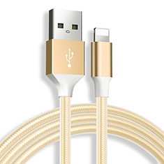 USB Ladekabel Kabel D04 für Apple iPad 4 Gold