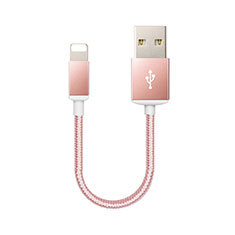 USB Ladekabel Kabel D18 für Apple iPhone 5C Rosegold
