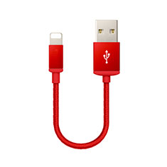 USB Ladekabel Kabel D18 für Apple iPhone 5S Rot