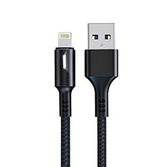 USB Ladekabel Kabel D21 für Apple iPhone Xs Schwarz