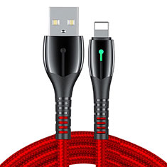 USB Ladekabel Kabel D23 für Apple iPad New Air (2019) Rot