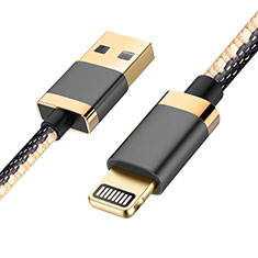 USB Ladekabel Kabel D24 für Apple iPhone 5 Schwarz