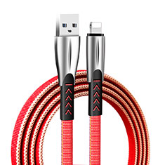 USB Ladekabel Kabel D25 für Apple iPad New Air (2019) Rot