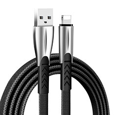 USB Ladekabel Kabel D25 für Apple New iPad 9.7 (2018) Schwarz