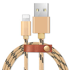 USB Ladekabel Kabel L05 für Apple iPad 10.2 (2020) Gold