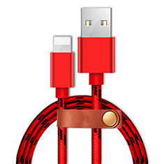 USB Ladekabel Kabel L05 für Apple iPad Air 10.9 (2020) Rot