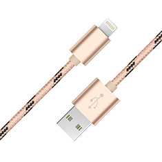 USB Ladekabel Kabel L10 für Apple iPhone 14 Plus Gold