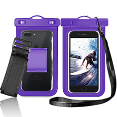 Wasserdicht Unterwasser Handy Schutzhülle Universal W05 Violett