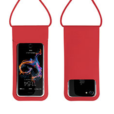Wasserdicht Unterwasser Handy Schutzhülle Universal W06 für Handy Zubehoer Kfz Ladekabel Rot