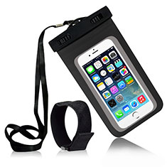 Wasserdicht Unterwasser Handy Tasche Universal W04 für Vivo Y02 Schwarz