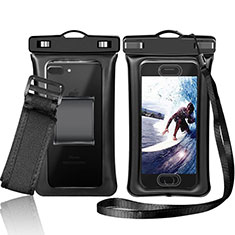 Wasserdicht Unterwasser Handy Tasche Universal W05 für Vivo Y02 Schwarz