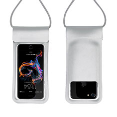 Wasserdicht Unterwasser Handy Tasche Universal W06 für Handy Zubehoer Kfz Ladekabel Silber