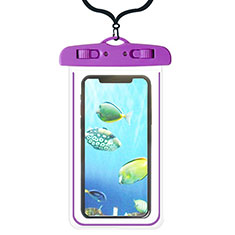 Wasserdicht Unterwasser Handy Tasche Universal W08 für Handy Zubehoer Kfz Ladekabel Violett