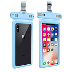 Wasserdicht Unterwasser Handy Tasche Universal W09 für Realme V50 5G Blau