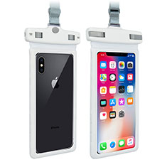 Wasserdicht Unterwasser Handy Tasche Universal W09 für Apple iPhone 8 Weiß