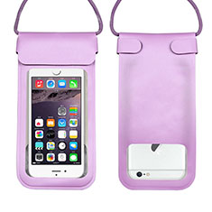Wasserdicht Unterwasser Handy Tasche Universal W10 für Sharp Aquos Sense4 Basic Violett