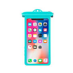Wasserdicht Unterwasser Handy Tasche Universal W14 für Xiaomi Redmi Note 8 Pro Cyan