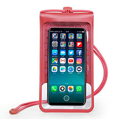 Wasserdicht Unterwasser Handy Tasche Universal W15 für Handy Zubehoer Kfz Ladekabel Rot