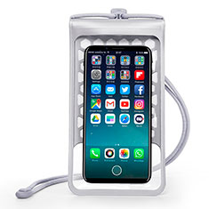 Wasserdicht Unterwasser Handy Tasche Universal W15 für Asus Zenfone 5 Lite ZC600KL Silber