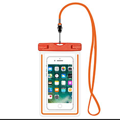 Wasserdicht Unterwasser Handy Tasche Universal W16 für Handy Zubehoer Kfz Ladekabel Orange