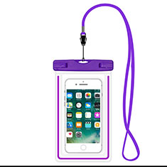 Wasserdicht Unterwasser Handy Tasche Universal W16 für Handy Zubehoer Kfz Ladekabel Violett