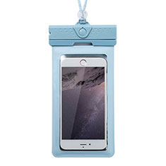 Wasserdicht Unterwasser Handy Tasche Universal W17 für Sharp Aquos R7s Blau
