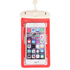 Wasserdicht Unterwasser Handy Tasche Universal W18 für Apple iPhone 8 Rot