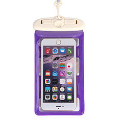 Wasserdicht Unterwasser Handy Tasche Universal W18 für Sharp Aquos Sense4 Basic Violett