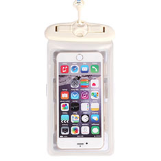 Wasserdicht Unterwasser Handy Tasche Universal W18 für Sharp Aquos Sense4 Basic Weiß