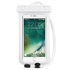 Wasserdicht Unterwasser Handy Tasche Universal für Sharp Aquos Sense4 Basic Weiß