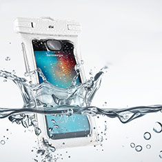 Wasserdicht Unterwasser Schutzhülle Tasche Universal für Samsung Galaxy F41 Weiß