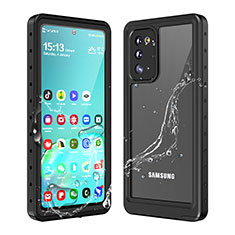Wasserdicht Unterwasser Silikon Hülle Handyhülle und Kunststoff Waterproof Schutzhülle 360 Grad Ganzkörper Tasche W01 für Samsung Galaxy Note 20 5G Schwarz