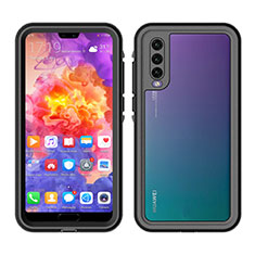 Wasserdicht Unterwasser Silikon Hülle Handyhülle und Kunststoff Waterproof Schutzhülle 360 Grad Tasche für Huawei P20 Pro Schwarz