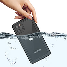 Wasserdicht Unterwasser Silikon Hülle Handyhülle und Kunststoff Waterproof Schutzhülle 360 Grad Tasche W01 für Apple iPhone 11 Pro Schwarz