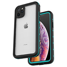 Wasserdicht Unterwasser Silikon Hülle Handyhülle und Kunststoff Waterproof Schutzhülle 360 Grad Tasche W04 für Apple iPhone 11 Pro Max Cyan