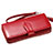 Handtasche Clutch Handbag Hülle Leder Universal Rot