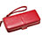 Handtasche Clutch Handbag Hülle Leder Universal Rot