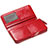 Handtasche Clutch Handbag Hülle Leder Universal Rot