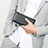 Handtasche Clutch Handbag Schutzhülle Leder Universal H17 Schwarz